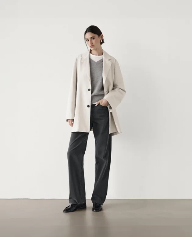 Massimo Dutti Kontrast Düğmeli Ceket
